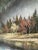 1930s Joachim Lemke Mountain Lake Landscape Oil Painting, Unframed For Sale In Aspen - Image 6 of 6