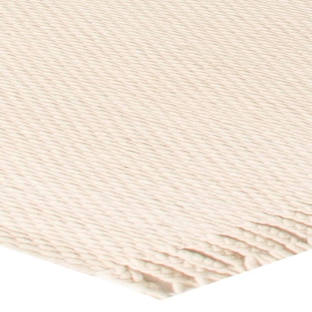 Beige High-Quality Modern Solid Beige Flat-Weave Wool Rug by Doris Leslie Blau For Sale - Image 8 of 8