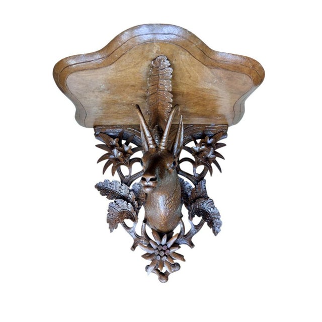 19th Century Black Forest Carved Bracket Shelf, 1890s For Sale - Image 3 of 8