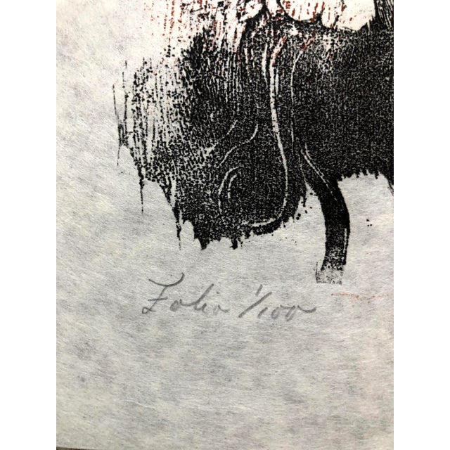 1970s 1975 Martha Cawley Woodblock Print, Long-Eared Owl, #1/100 For Sale - Image 5 of 7