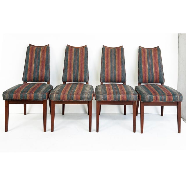 $1,600per set 1960s John Keal Brown Saltman Dining Chairs, Set of Four Offered for sale is a refined set of 4 Danish...