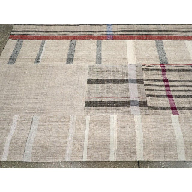Mid 20th Century Galerie Shabab Collection Mid-20th Century Turkish Flatweave Kilim Room Size Rug For Sale - Image 5 of 8
