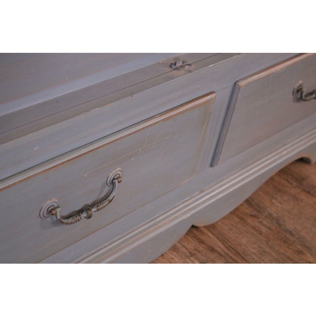Lexington French Country Style Blue Painted Wardrobe Armoire