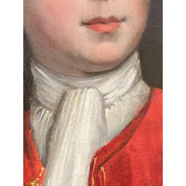 Mid 18th Century Framed Oil on Canvas of a Young Man Attributed to James Maubert For Sale - Image 5 of 10