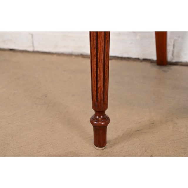 French Regency Louis XVI Carved Mahogany Dining Chairs by Bevan Funnell, Set of Eight For Sale - Image 9 of 13