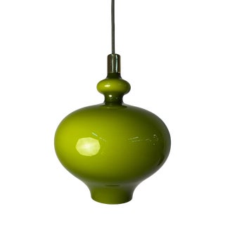 Green Glass Pendant Lamp by Hans-Agne Jakobsson for Staff For Sale