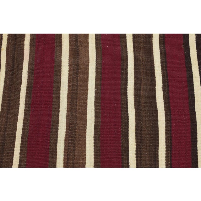 1960s Turkish Red Striped Kilim Runner Rug For Sale - Image 10 of 13