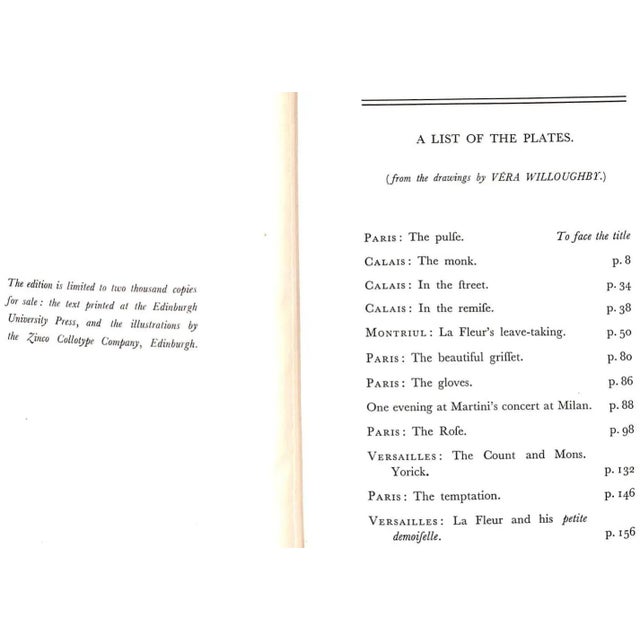 Traditional "A Sentimental Journey Through France & Italy" 1930 Mr. Yorick, (Sterne, Laurence) For Sale - Image 3 of 6
