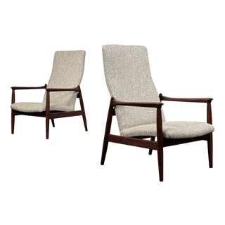 GFM-64 High Back Lounge Chairs by Edmund Homa, 1960s, Set of 2 For Sale