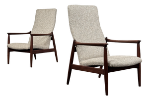 GFM-64 High Back Lounge Chairs by Edmund Homa, 1960s, Set of 2