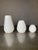 Contemporary Set of 3 Grooved White Ceramic Vase For Sale - Image 3 of 7