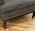 Tommi Parzinger lounge chair and ottoman, ebonized frame, charcoal grey upholstery. Copy of the original purchased receipt...