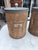 Set of 7 19th-century apothecary jars, made of wood and cardboard with aluminum lids. Painted with a faux wood finish on...