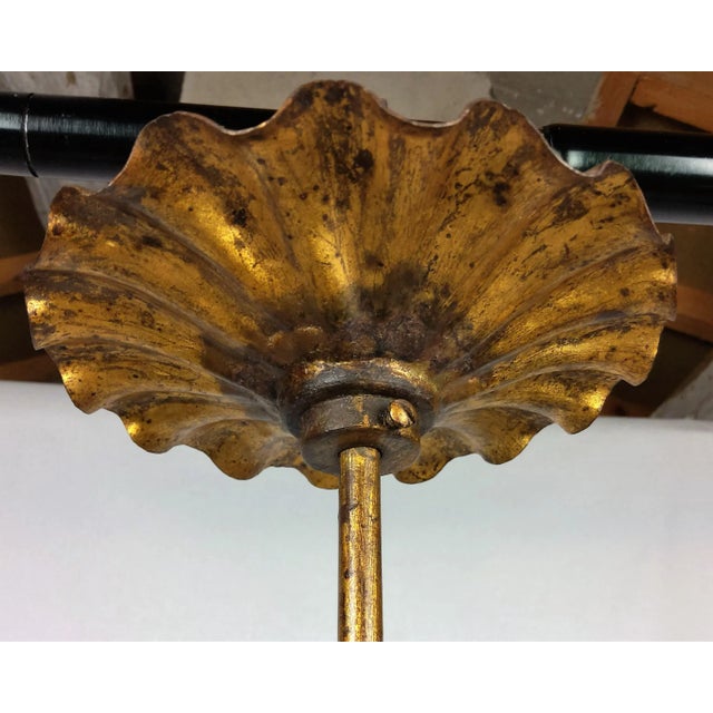 Gilded 12-Arm Chandelier Decorated with Leaves, 1940s For Sale - Image 11 of 13