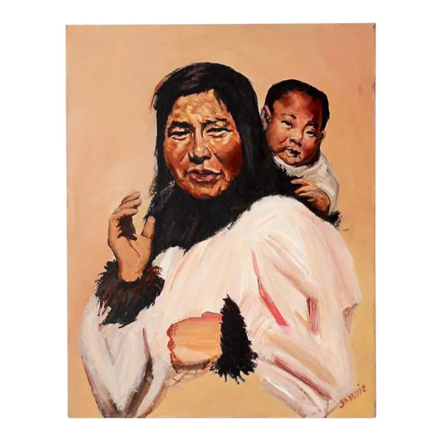 Vintage Portrait Oil Painting For Sale