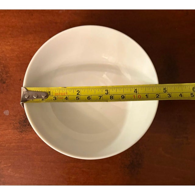 Blue Set of 4 Aritaware Japanese Blue & White Porcelain Rice Bowls With Landscape Motifs, Mid-20th Century For Sale - Image 8 of 10
