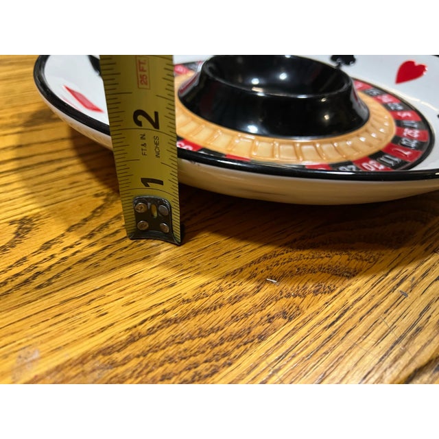 1970s 1970s Fitz and Floyd Poker Night/Game Night Ceramic Plate For Sale - Image 5 of 11