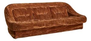 Italian Pleated Velvet Sofa in the Manner of De Pas, DUrbino & Lomazzi, 1970s
