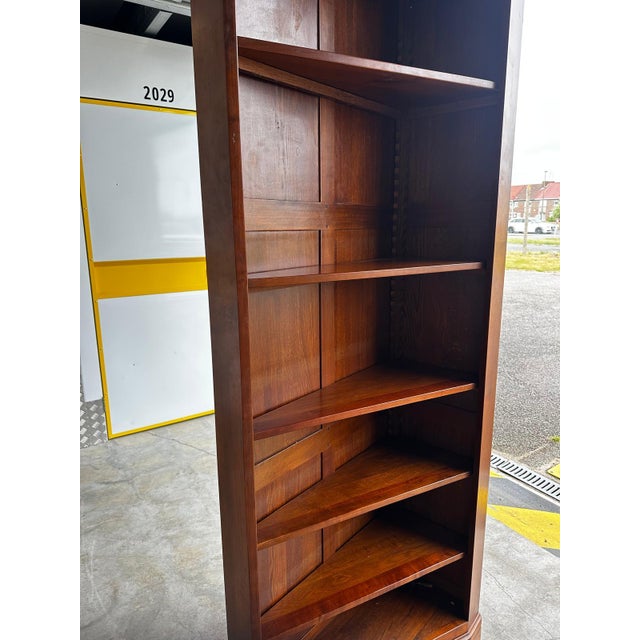 Corner Bookcase in Cherry Wood, 1920s For Sale - Image 13 of 18
