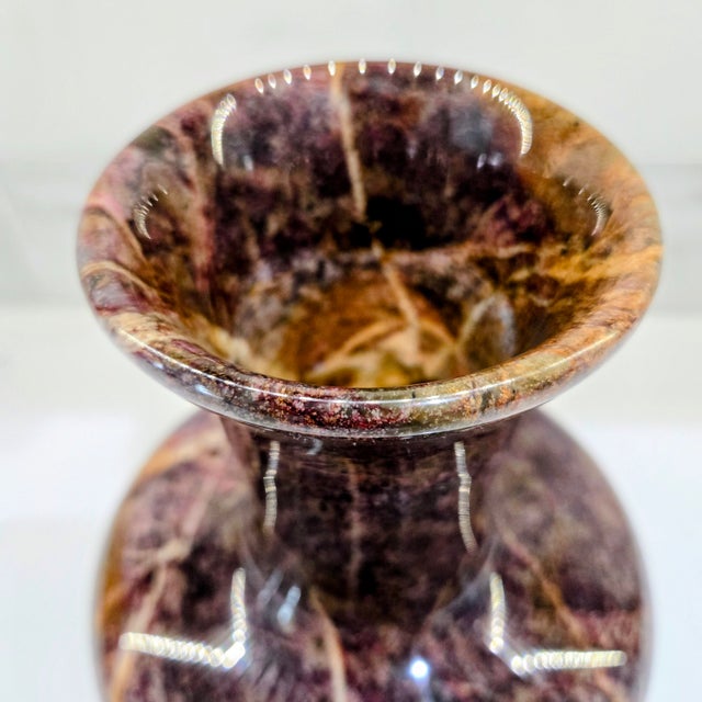 Vintage Polished Bidasar Red Stone Vase For Sale In Dallas - Image 6 of 10