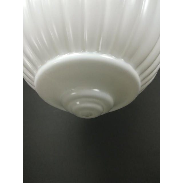 Milky Glass Pendant Lamp, Germany, 1920s For Sale - Image 4 of 10