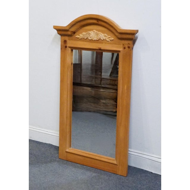 Broyhill Broyhill Furniture Solid Knotty Pine Rustic Country Style 30" Arched Mirror For Sale - Image 4 of 5