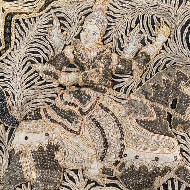 Textile Pair of Vintage Indian Zardozi Panels Horseman and Elephant Rider 18 For Sale - Image 7 of 10