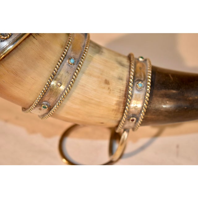 1920s Circa 1920's Drinking Horn on Stand For Sale - Image 5 of 7