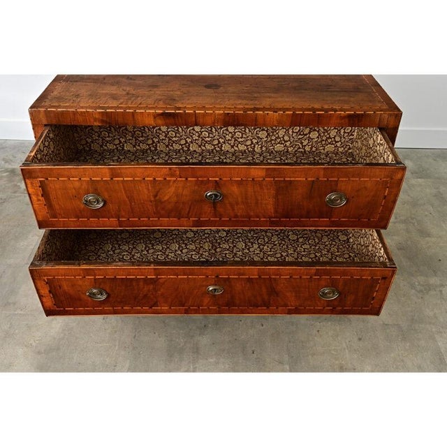Italian 19th Century Two-drawer Inlay Commode For Sale - Image 10 of 14