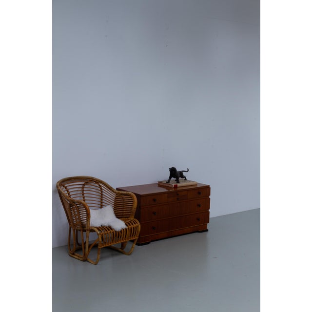 Art Deco Danish Low Mahogany Dresser, 1930s For Sale - Image 14 of 18