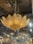 Metal Murano Gold Granola Glass Leaf Form Flush Mount Chandeliers For Sale - Image 7 of 7