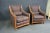 Pair Art Deco Style Maple Upholstered Lounge Chairs For Sale In Philadelphia - Image 6 of 11