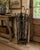 A beautifully crafted early 20th century iron umbrella stand featuring an exceptional trompe l'oeil faux twig design that...