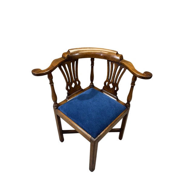 English English George III Style Fruitwood Corner Chair, Circa 1800 For Sale - Image 3 of 7