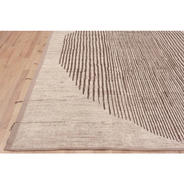 Modern Wool Pile Contemporary Area Rug For Sale - Image 4 of 7
