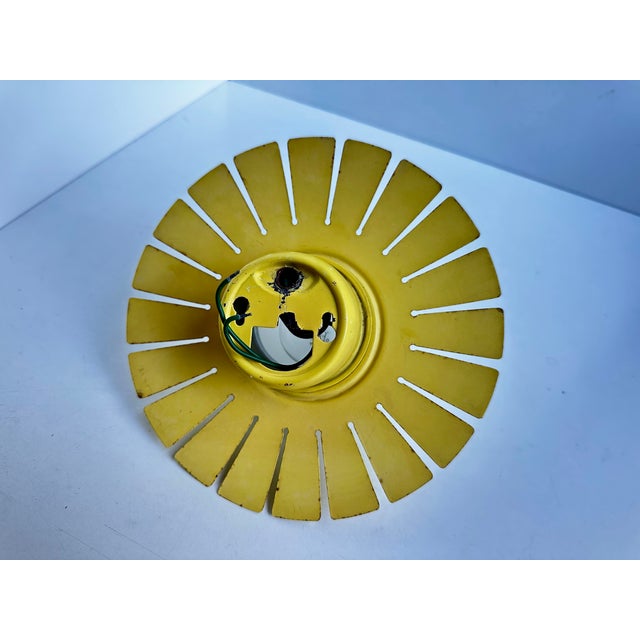 Mid-Century Modern Sunburst Opal Ceiling Lamp, Italy, 1950s For Sale - Image 14 of 18