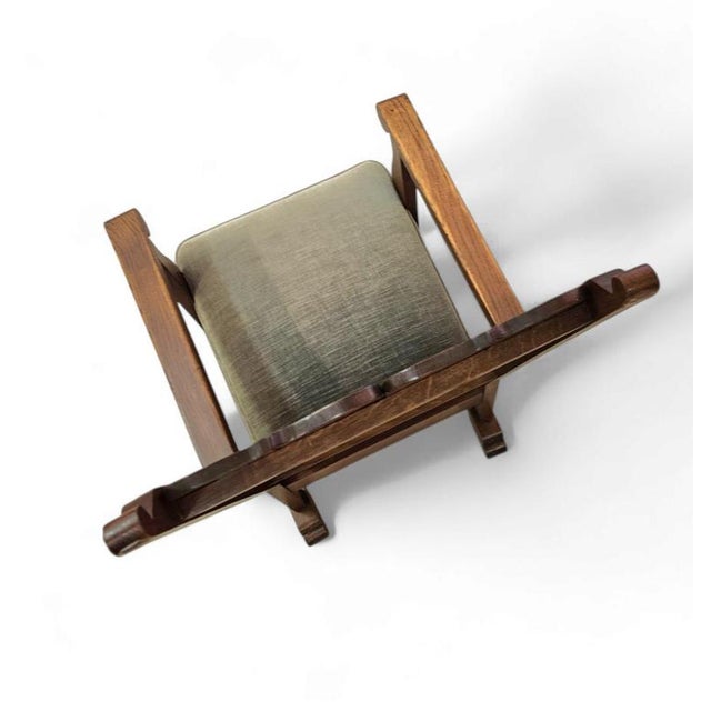 Vintage Armchair in Oak, 1930s For Sale - Image 4 of 18