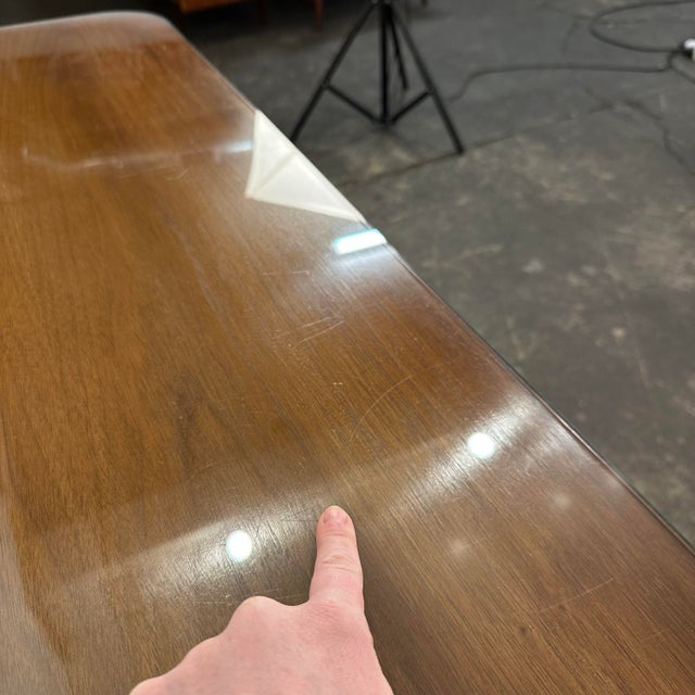 Brown Rway Walnut Mid Century Modern Writing Desk For Sale - Image 8 of 12