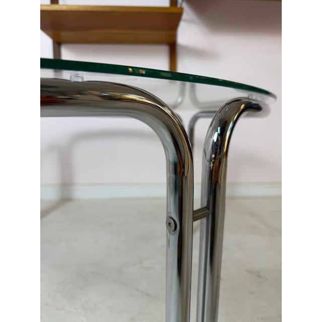 2000 - 2009 Round Coffee Table in Glass and Chrome For Sale - Image 5 of 11