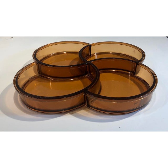Pair of Vintage Dansk "Spiral" 4-Compartment Acrylic Trays by Gunnar Cyrén For Sale In Atlanta - Image 6 of 11