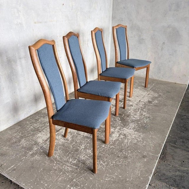 1970s Danish Teak and Oak High-Back Dining Chairs from Skovby, 1970s, Set of 4 For Sale - Image 5 of 7