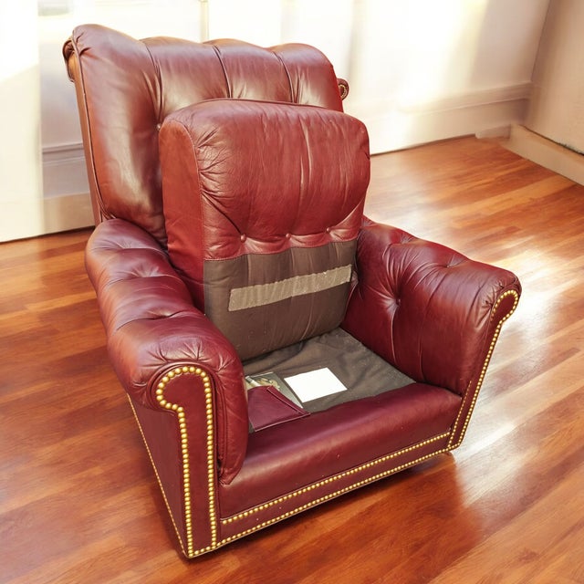 2000 - 2009 Elevate Your Home With This Stunning, Vintage Hancock & Moore Living Room Collection, Featuring a Luxurious Sofa, Armchair, and Matching Ottoman For Sale - Image 5 of 12