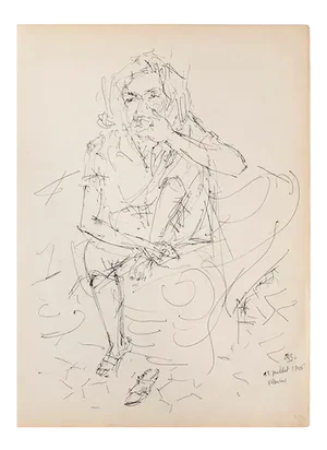 Portrait Pen on Ivory Paper, 1950