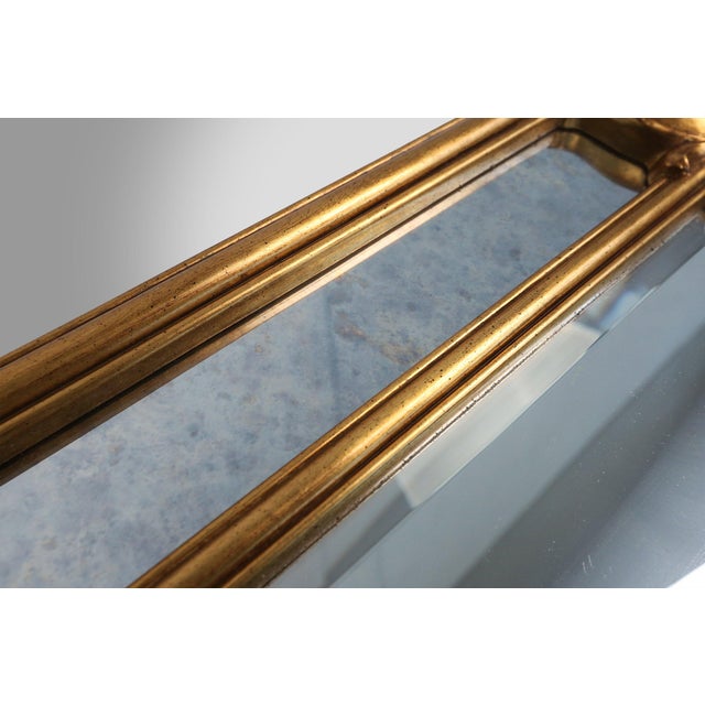 1950s Mirror in Resin with Golden Ornaments and Smoked Mirror Glass Panels, Belgium, 1950s For Sale - Image 5 of 11