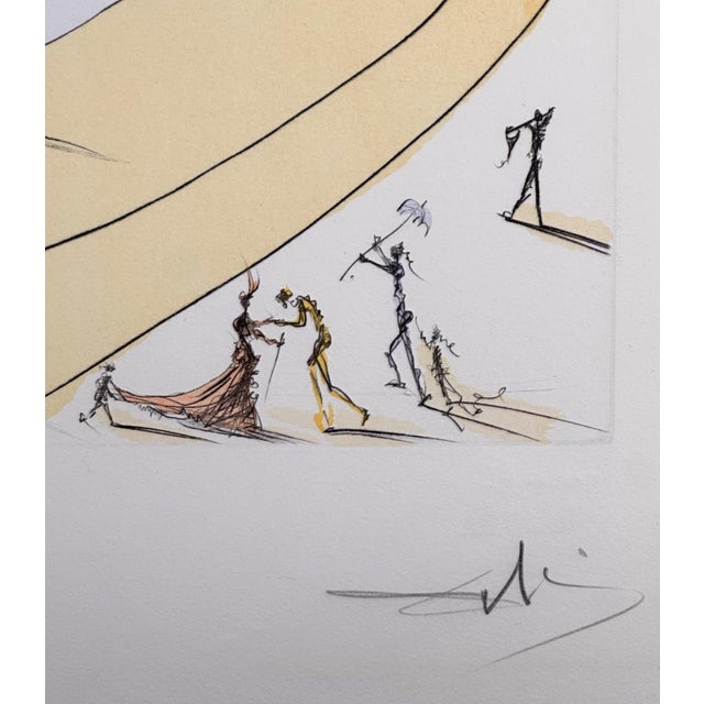 Dali Hommage a Picasso Hand Signed Numbered Etching Surreal Art For Sale - Image 4 of 6
