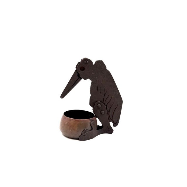 Art Nouveau Marabou Shaped Cigar Cutter and Ashtray from Ignatius Taschner, Germany, 1910 For Sale - Image 9 of 14