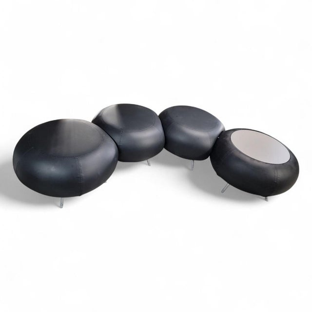 Postmodern Postmodern/Modern Pebble Modular Ottoman Stools by Allermuir - Set of 4 For Sale - Image 3 of 7