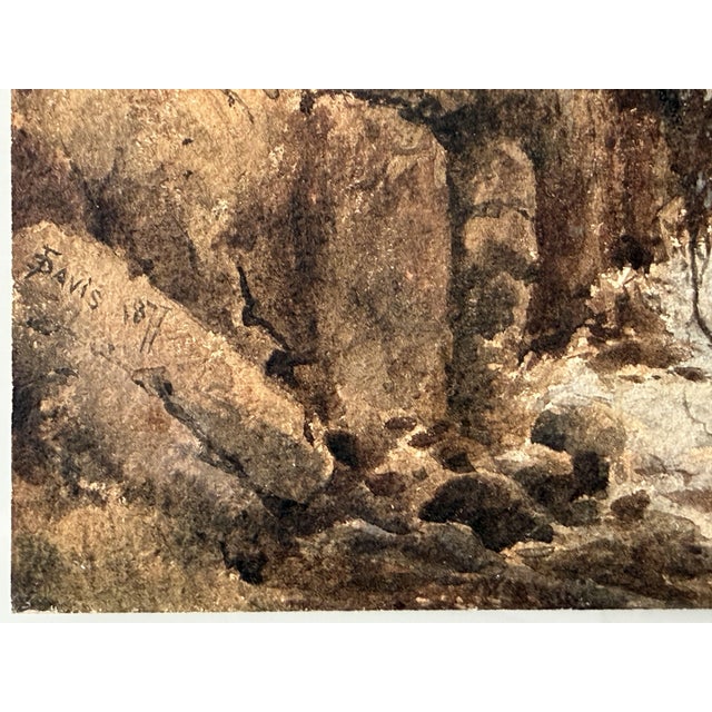 Frederick Davis, Landscape, 1877, Watercolor For Sale - Image 4 of 9
