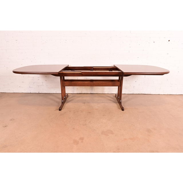 Niels Otto Møller Style Danish Modern Sculpted Rosewood Extension Dining Table, Newly Refinished For Sale In South Bend - Image 6 of 11