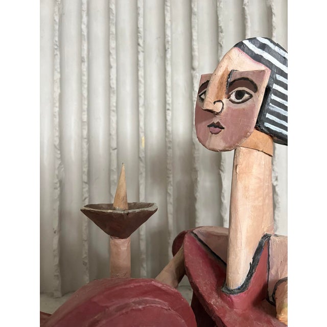 Paper Nude Paper Mache Art Piece, 1980s For Sale - Image 7 of 10